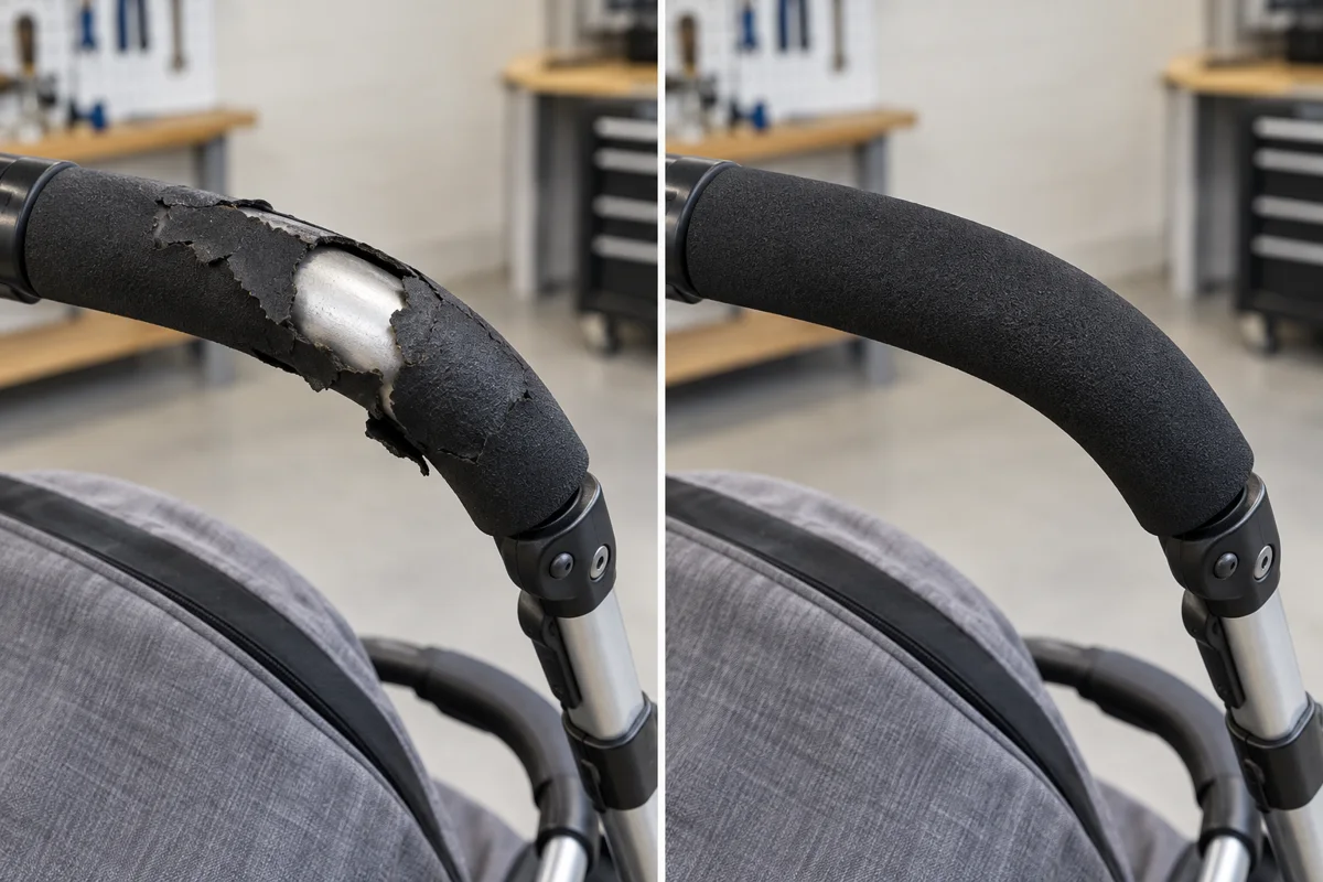 Generated before and after illustration: Handle restoration